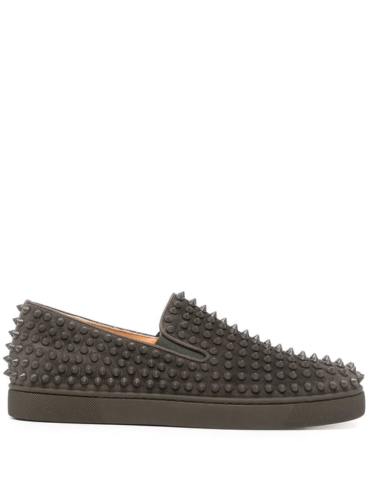 Christian Louboutin Roller Spike-Embellished Slip-On Sneakers