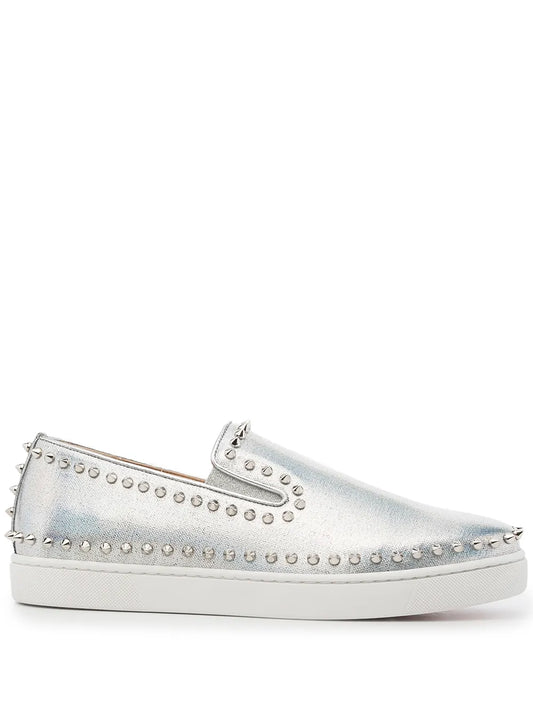 Christian Louboutin Pik Spike-Stud Leather Sneakers