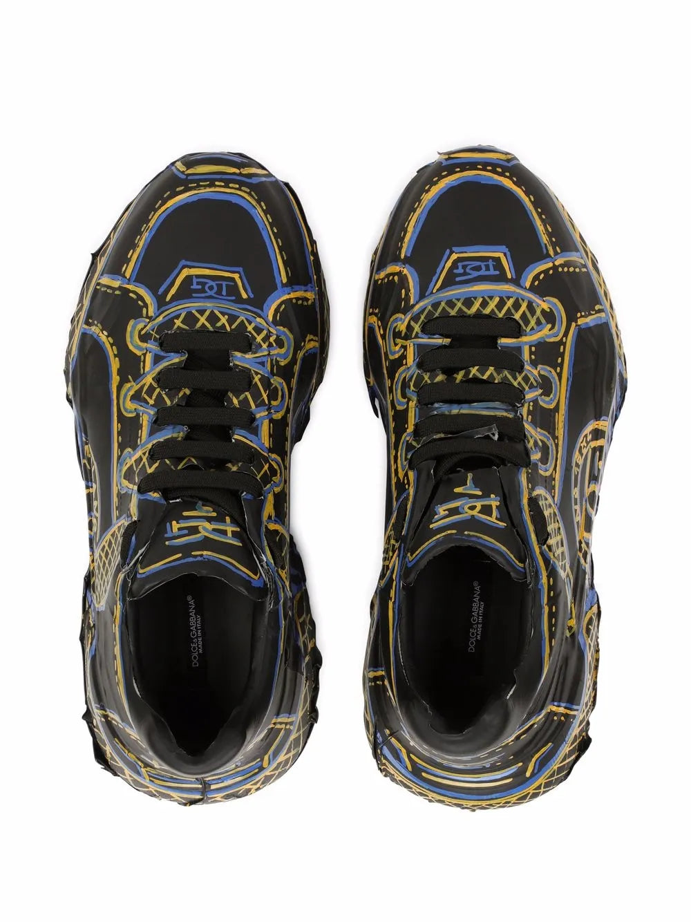 Dolce & Gabbana Graffiti Lace-Up Sneakers