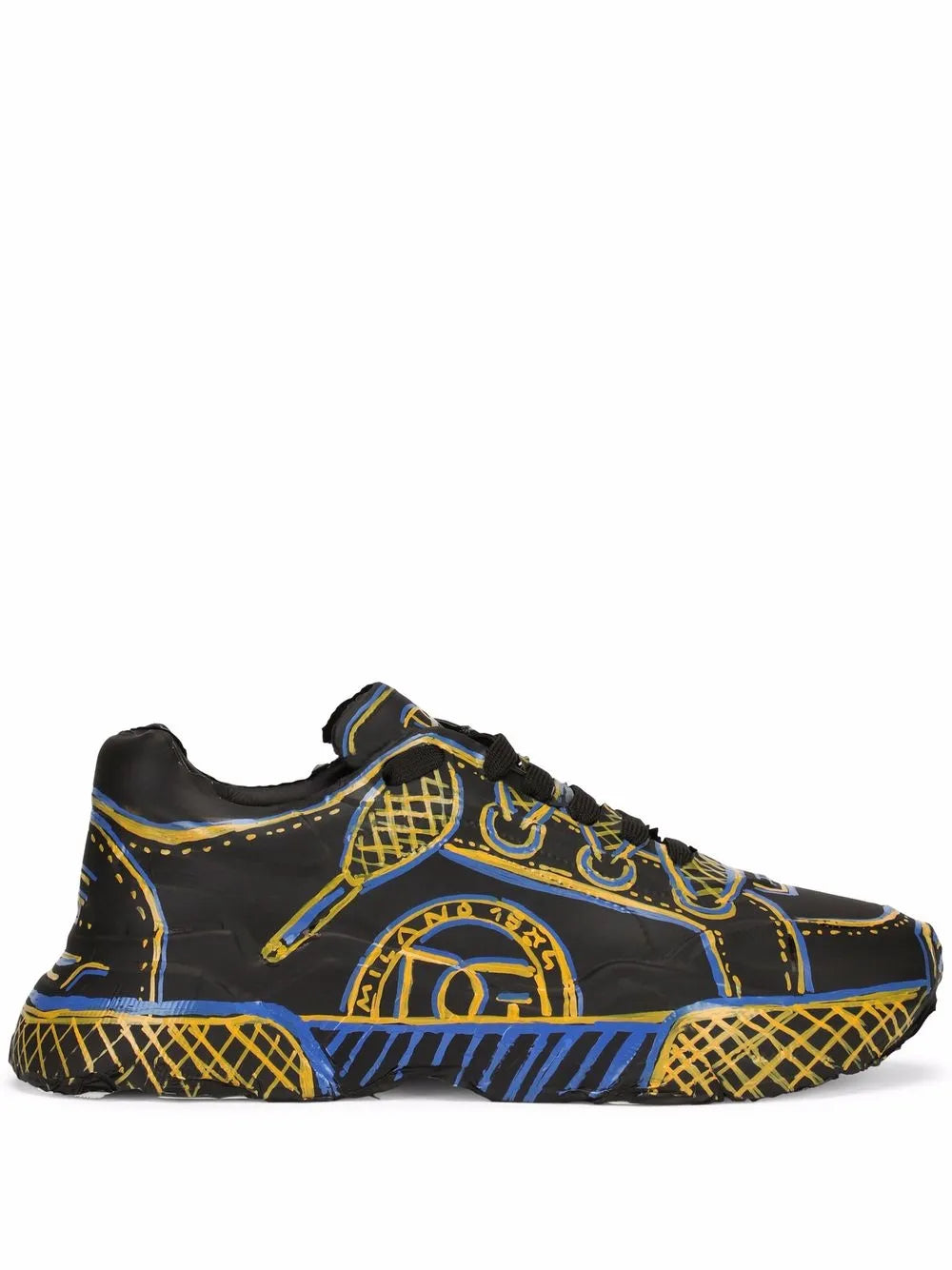 Dolce & Gabbana Graffiti Lace-Up Sneakers