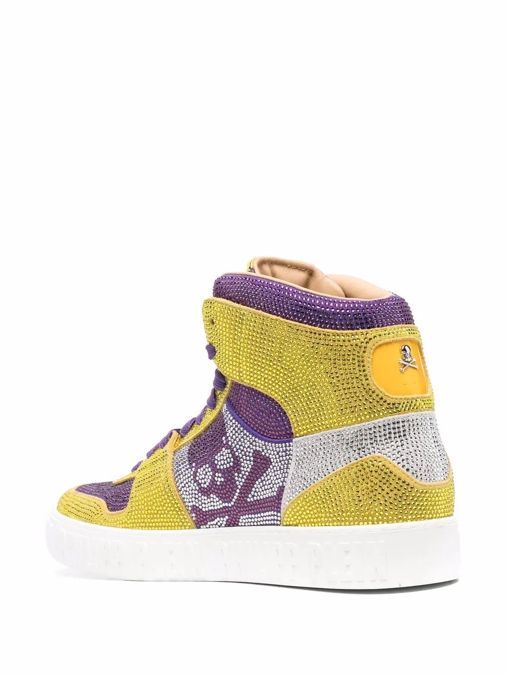 Philipp Plein Strass Skull High-Top Sneakers