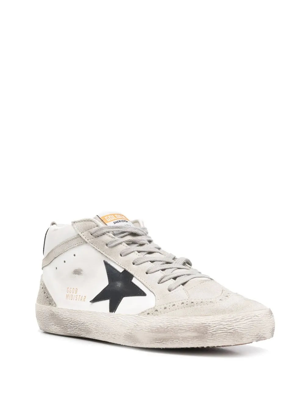 Golden Goose Mid Star Distressed-Effect Sneakers