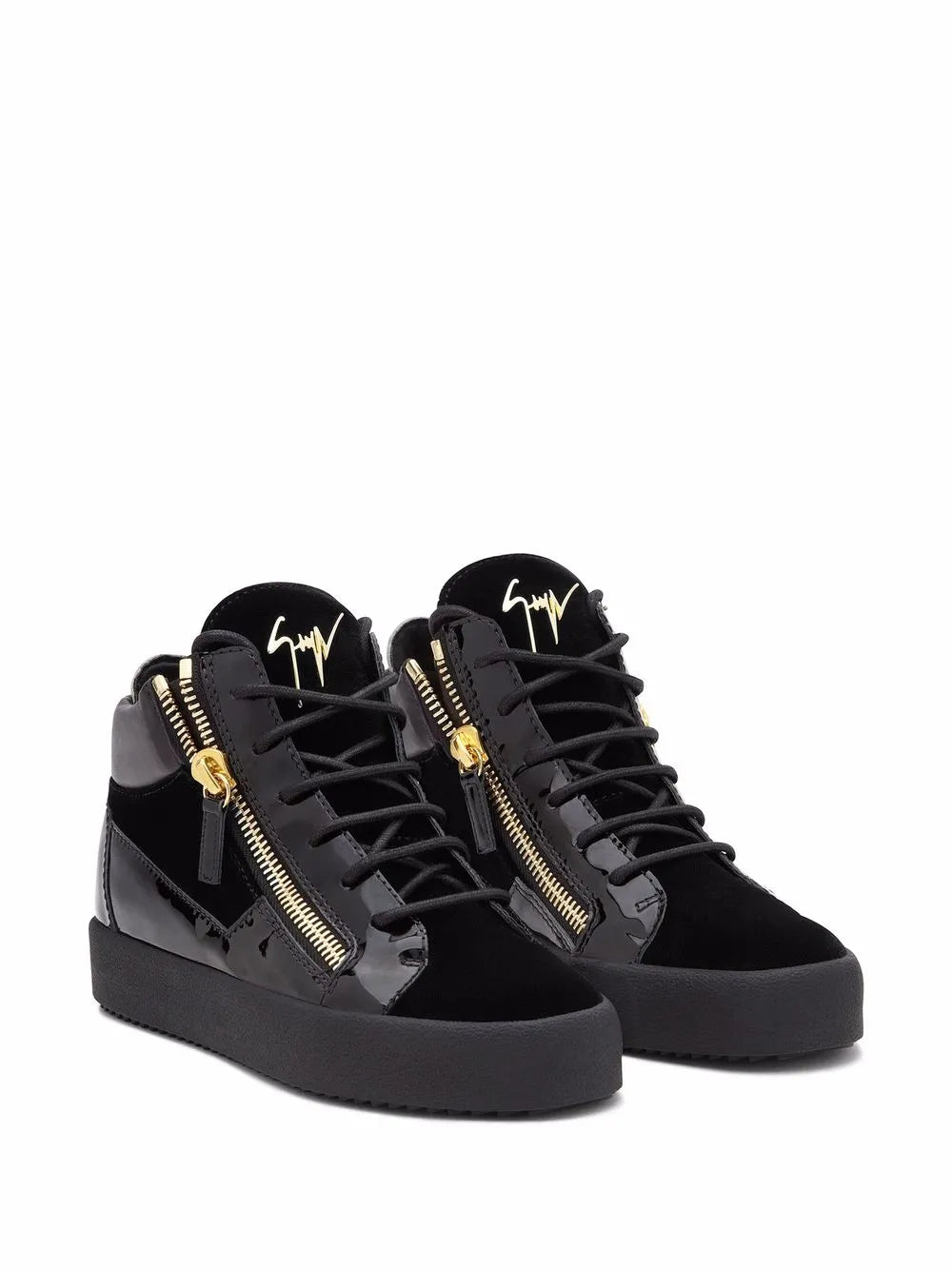 Giuseppe Zanotti Kriss Velvet Mid-Top Sneakers