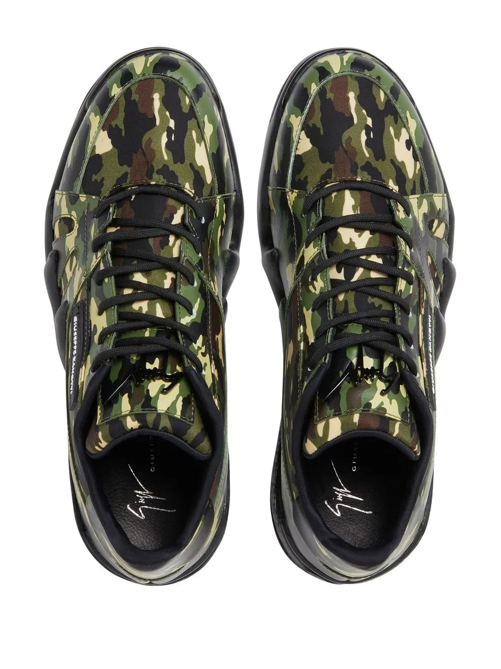 Giuseppe Zanotti Talon Camouflage Lace-Up Low-Top Sneakers