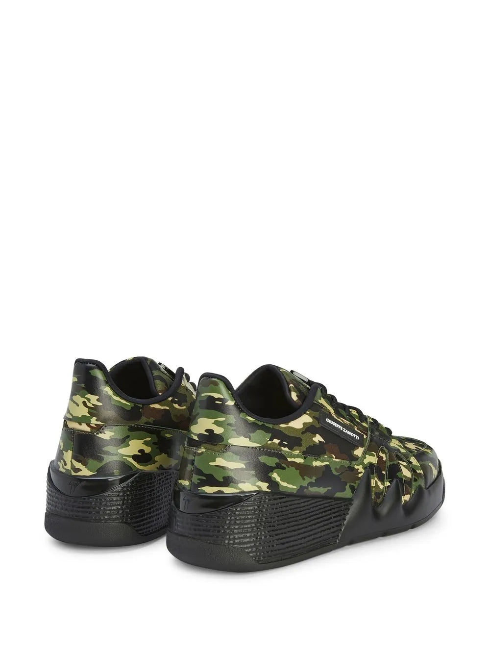 Giuseppe Zanotti Talon Camouflage Lace-Up Low-Top Sneakers