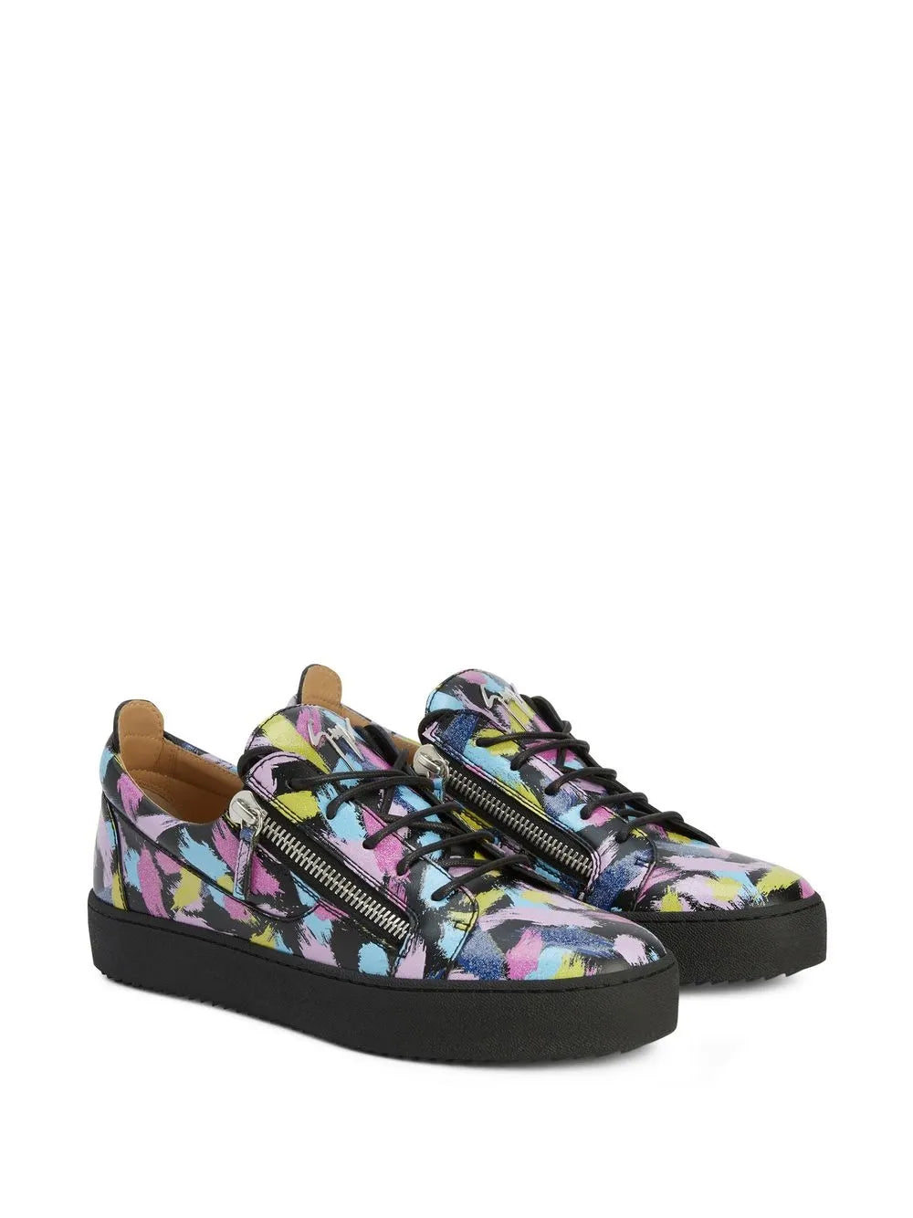 Giuseppe Zanotti Frankie Double-Zip Low-Top Sneakers