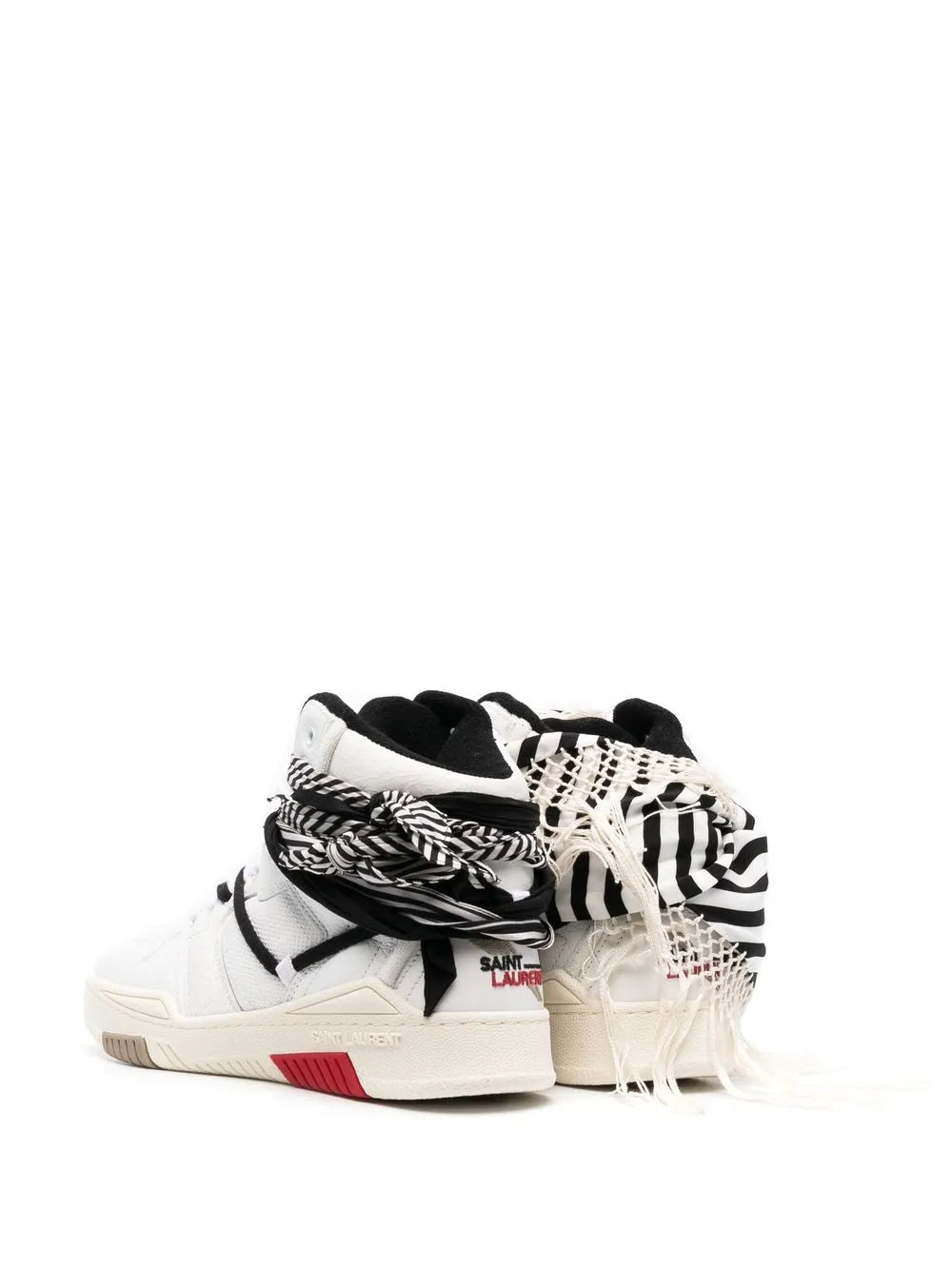 Saint Laurent Smith Bandana-Detail High-Top Sneakers