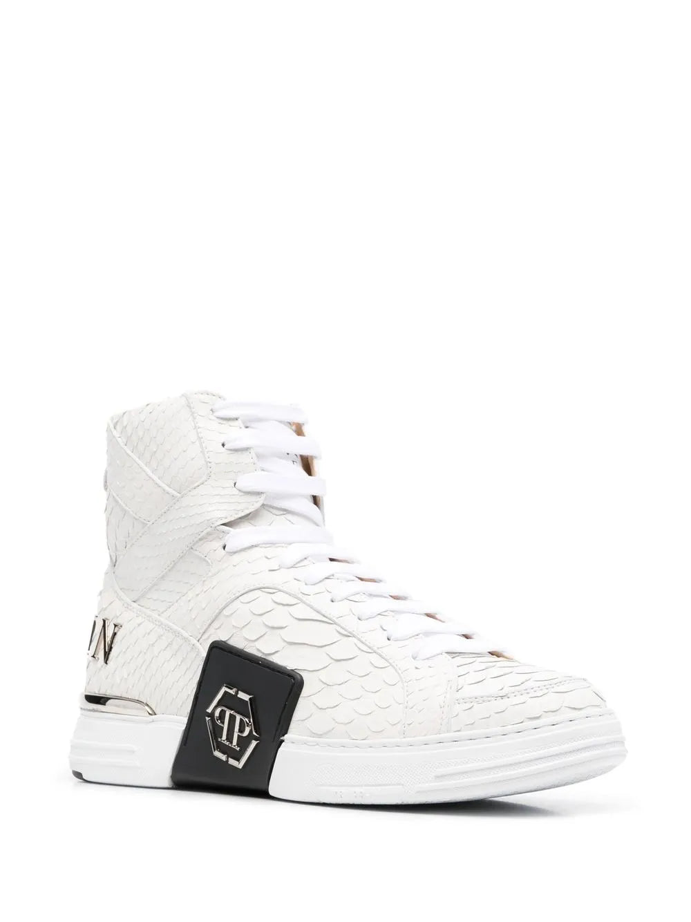 Philipp Plein Snakeskin-Effect High-Top Sneakers
