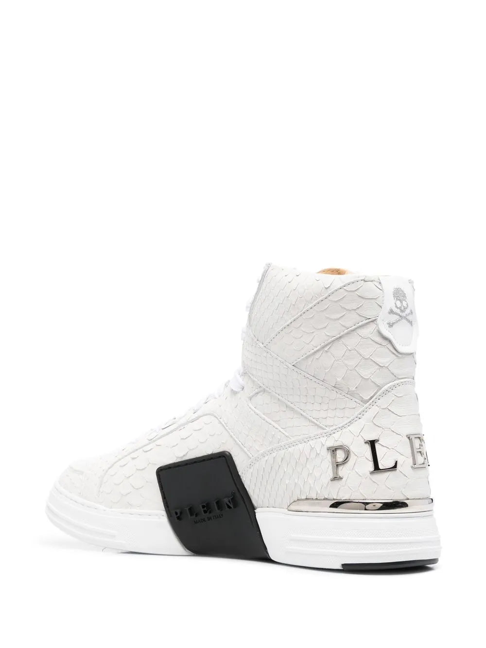 Philipp Plein Snakeskin-Effect High-Top Sneakers