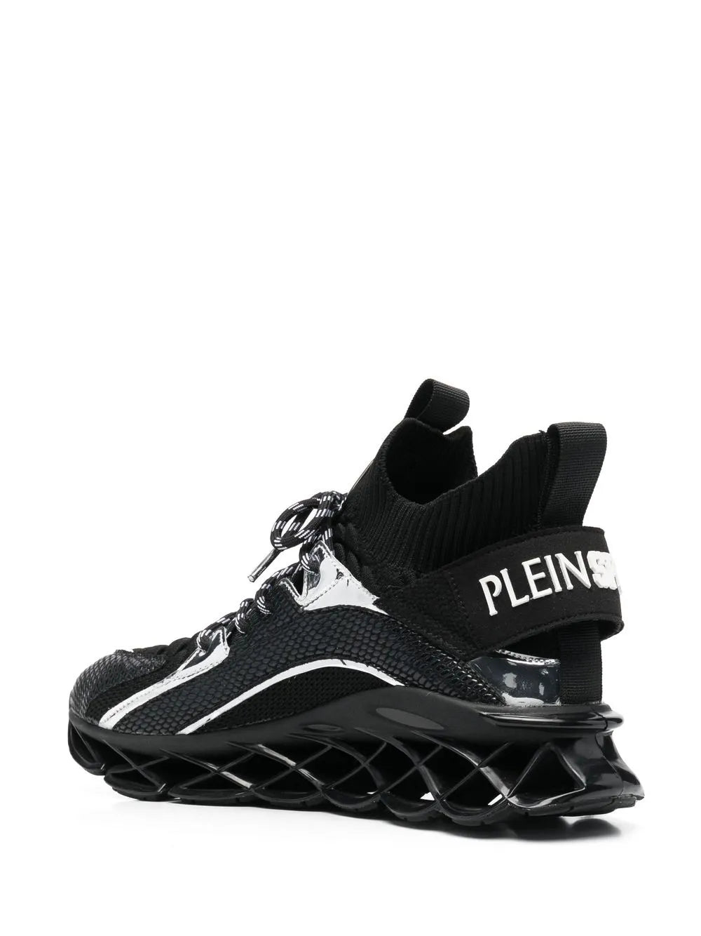 Plein Sport Panelled High Top Sneakers