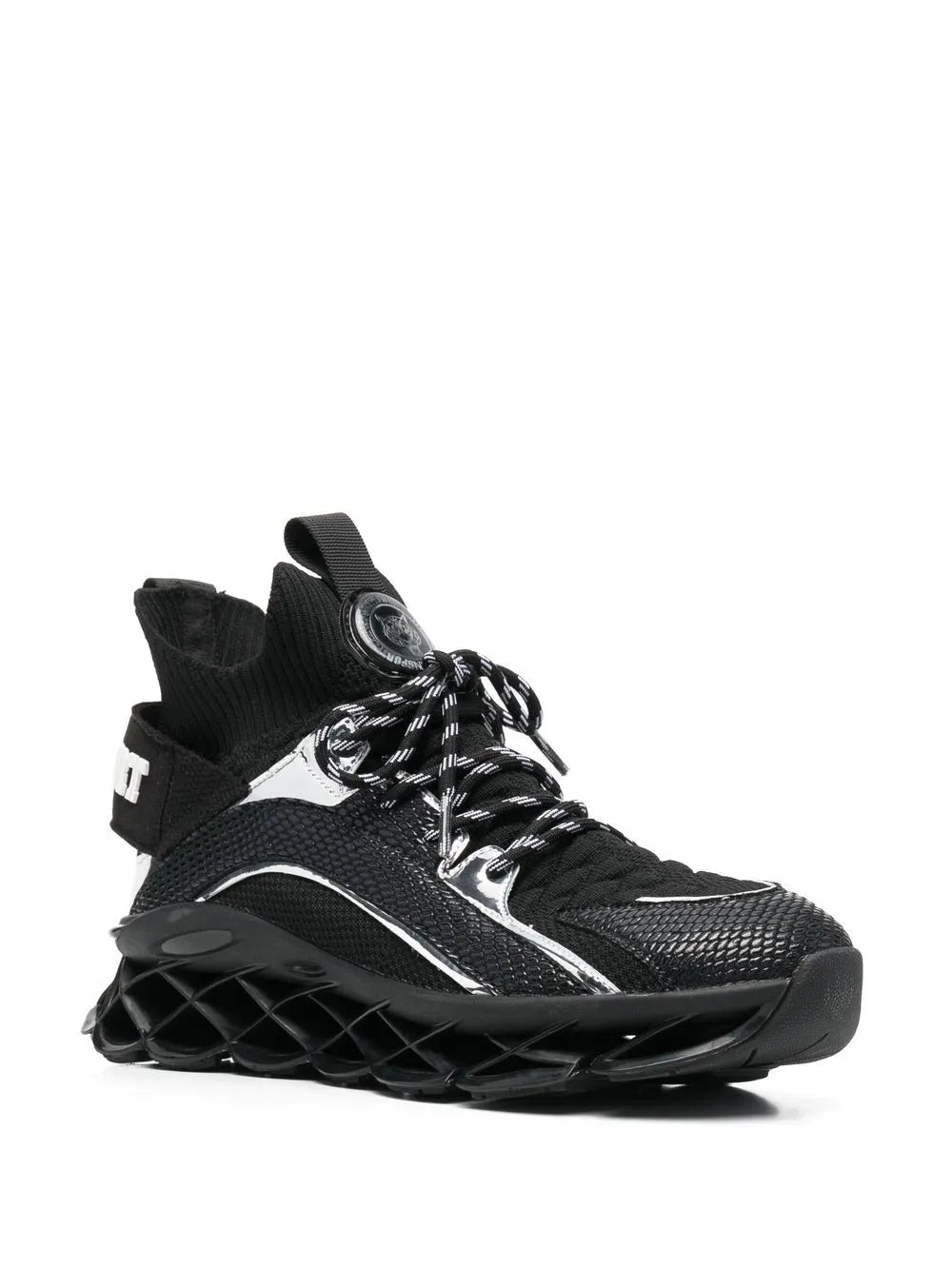 Plein Sport Panelled High Top Sneakers