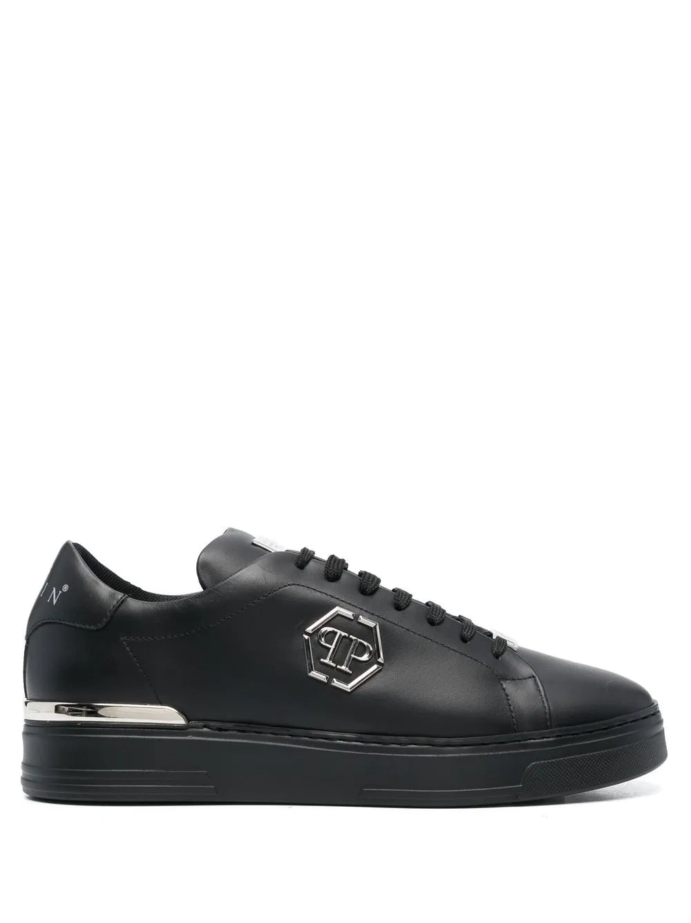 Philipp Plein Hexagon Low-Top Leather Sneakers