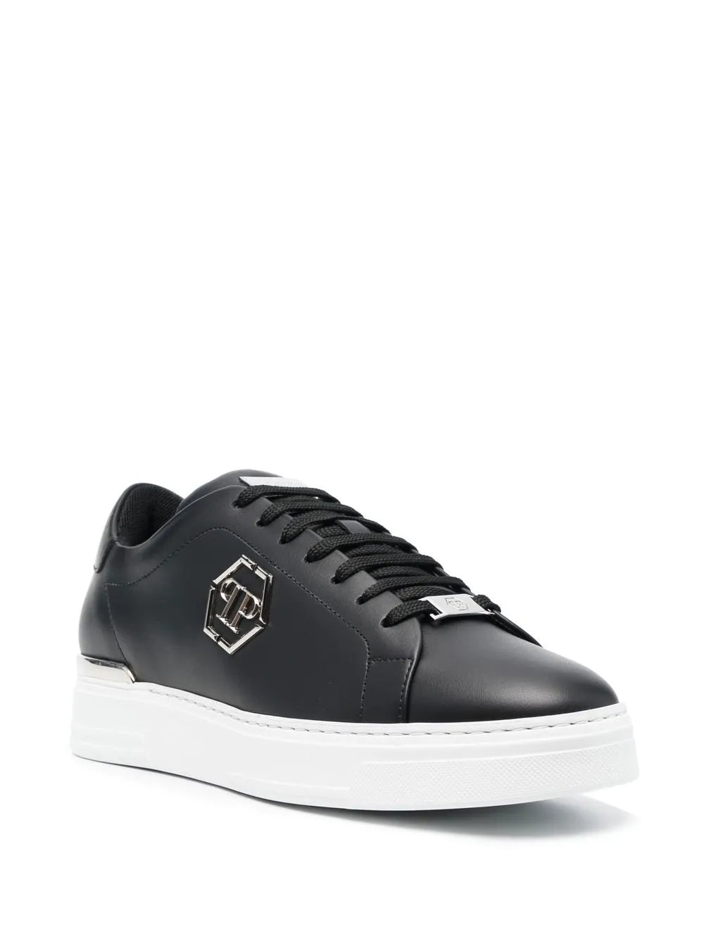 Philipp Plein Hexagon Low-Top Leather Sneakers