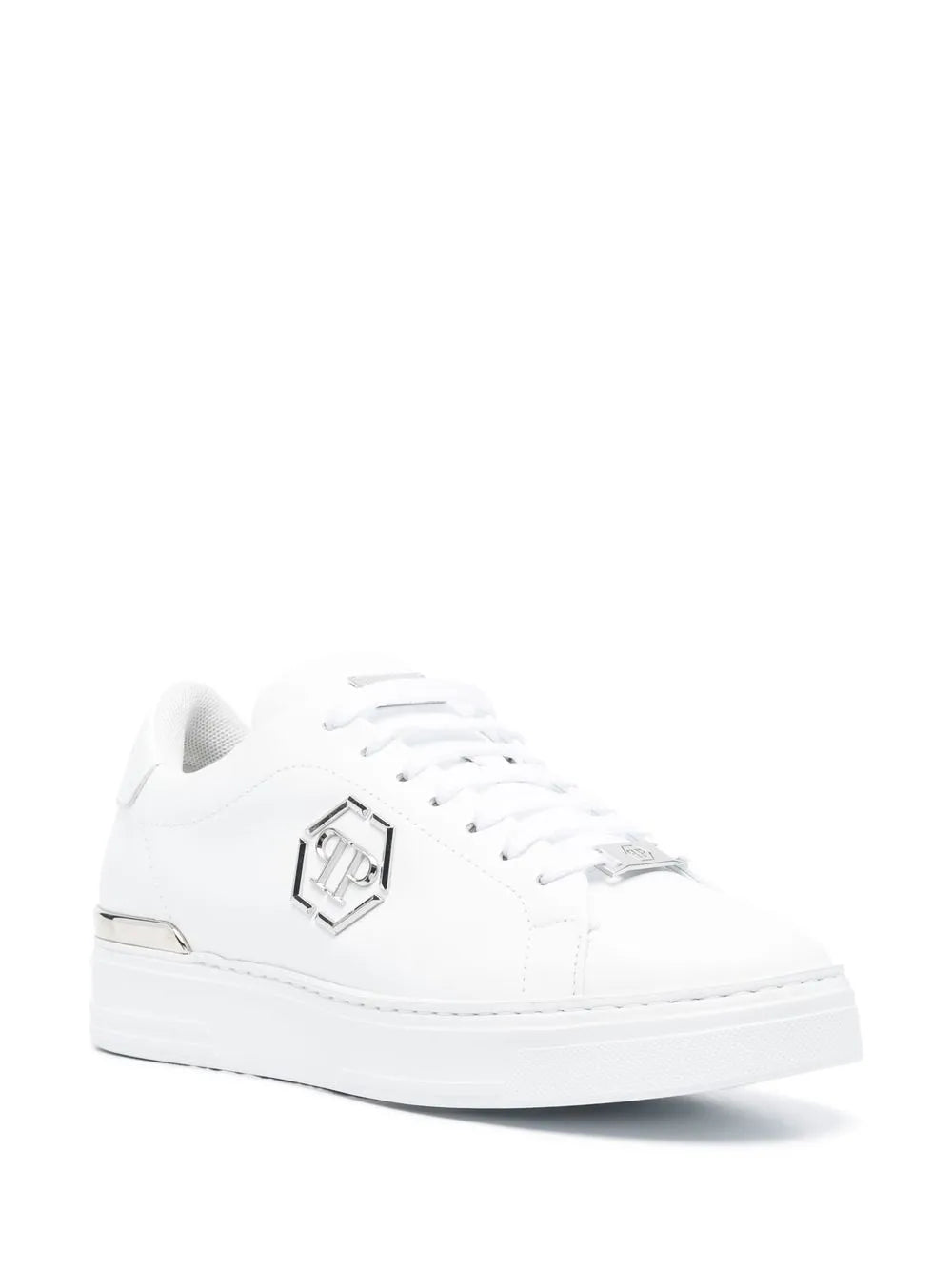 Philipp Plein Hexagon Low-Top Leather Sneakers