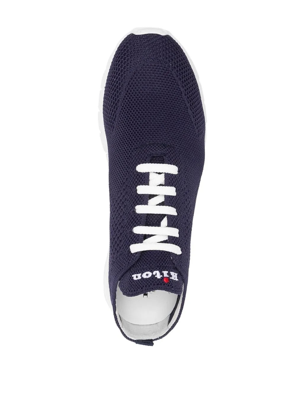 Kiton Logo-Embroidered Knit Sneakers