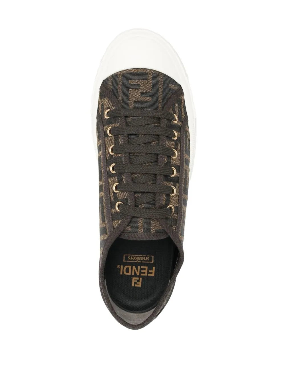 Fendi Jacquard-Logo Low-Top Sneakers