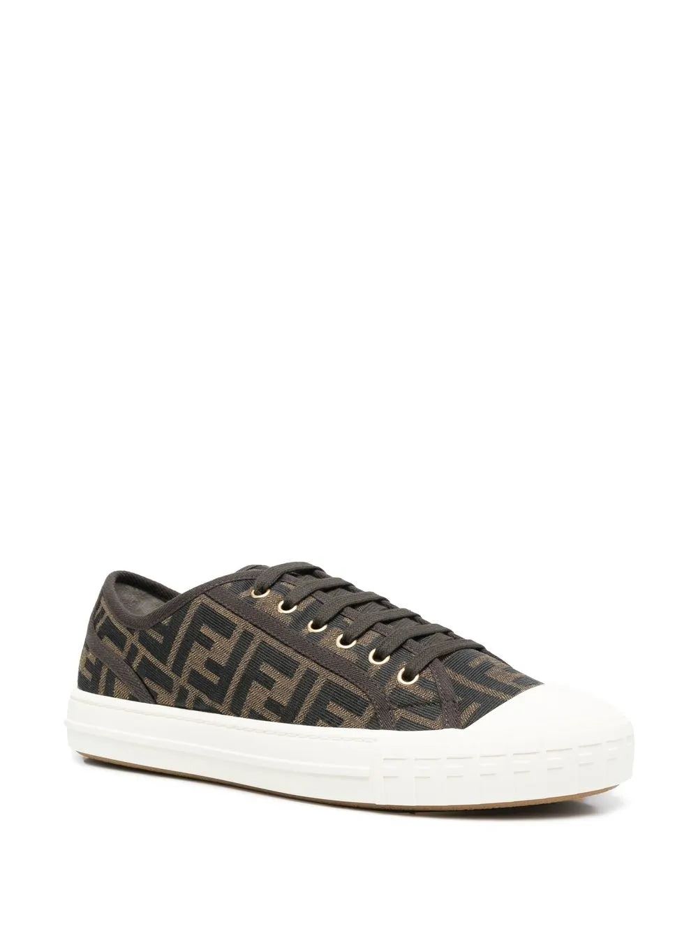 Fendi Jacquard-Logo Low-Top Sneakers