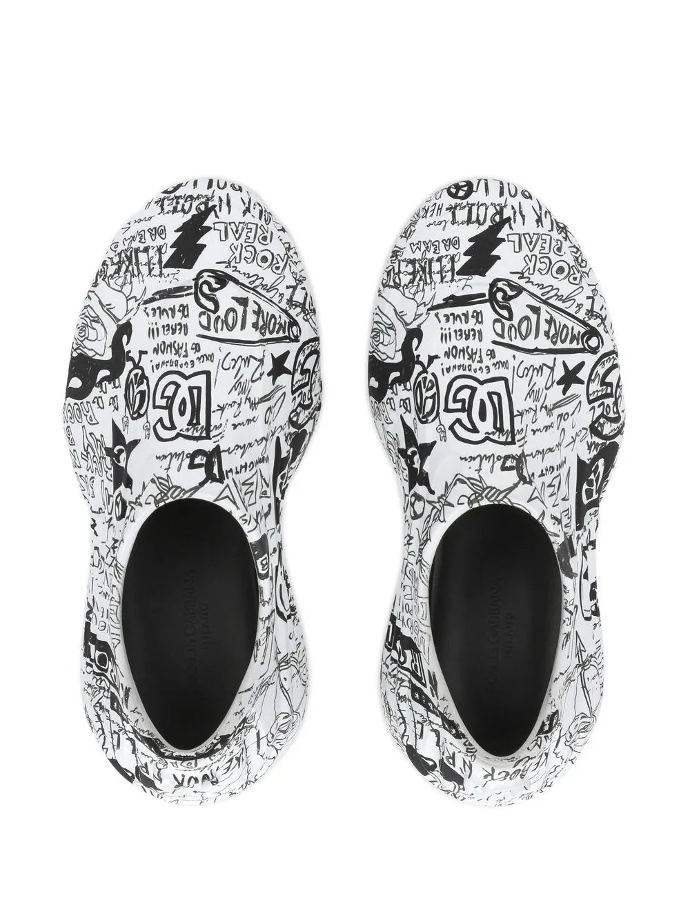 Dolce & Gabbana Toy Graffiti-Print Low-Top Sneakers