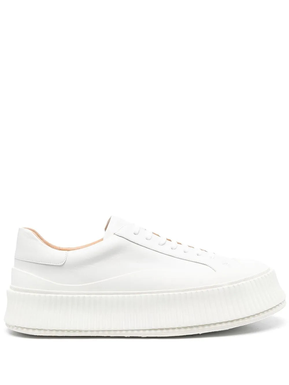 Jil Sander Lace-Up Leather Platform Sneakers