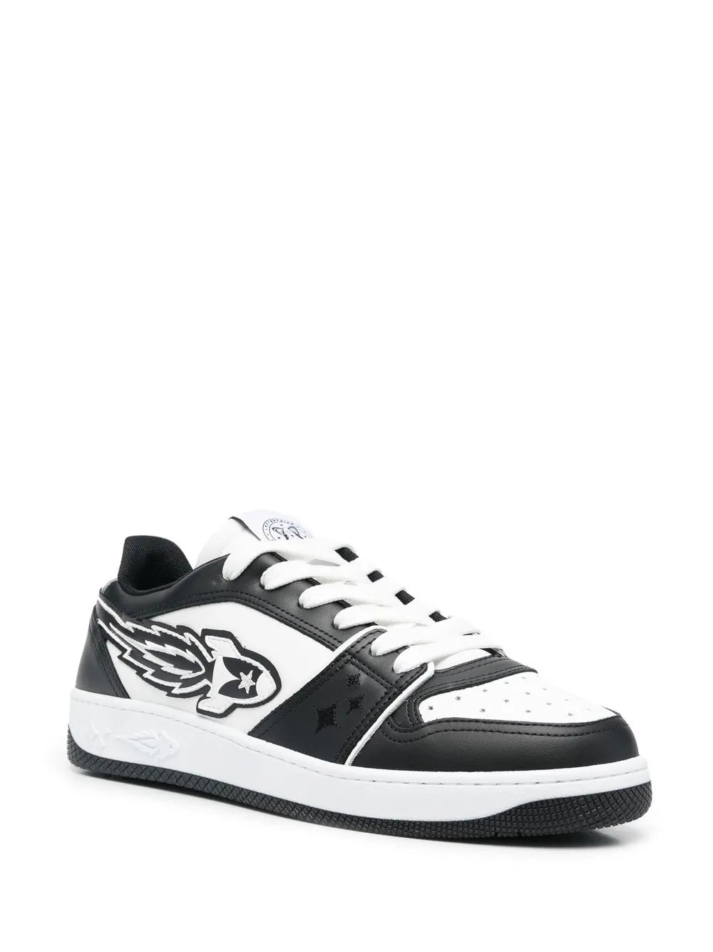 Enterprise Japan Logo-Detail Leather Sneakers