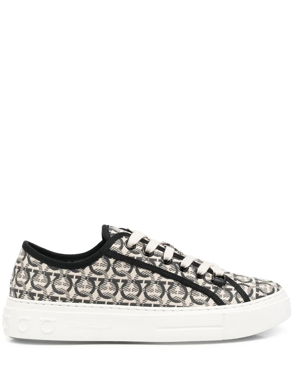 Ferragamo Anson Gancini-Jacquard Sneakers