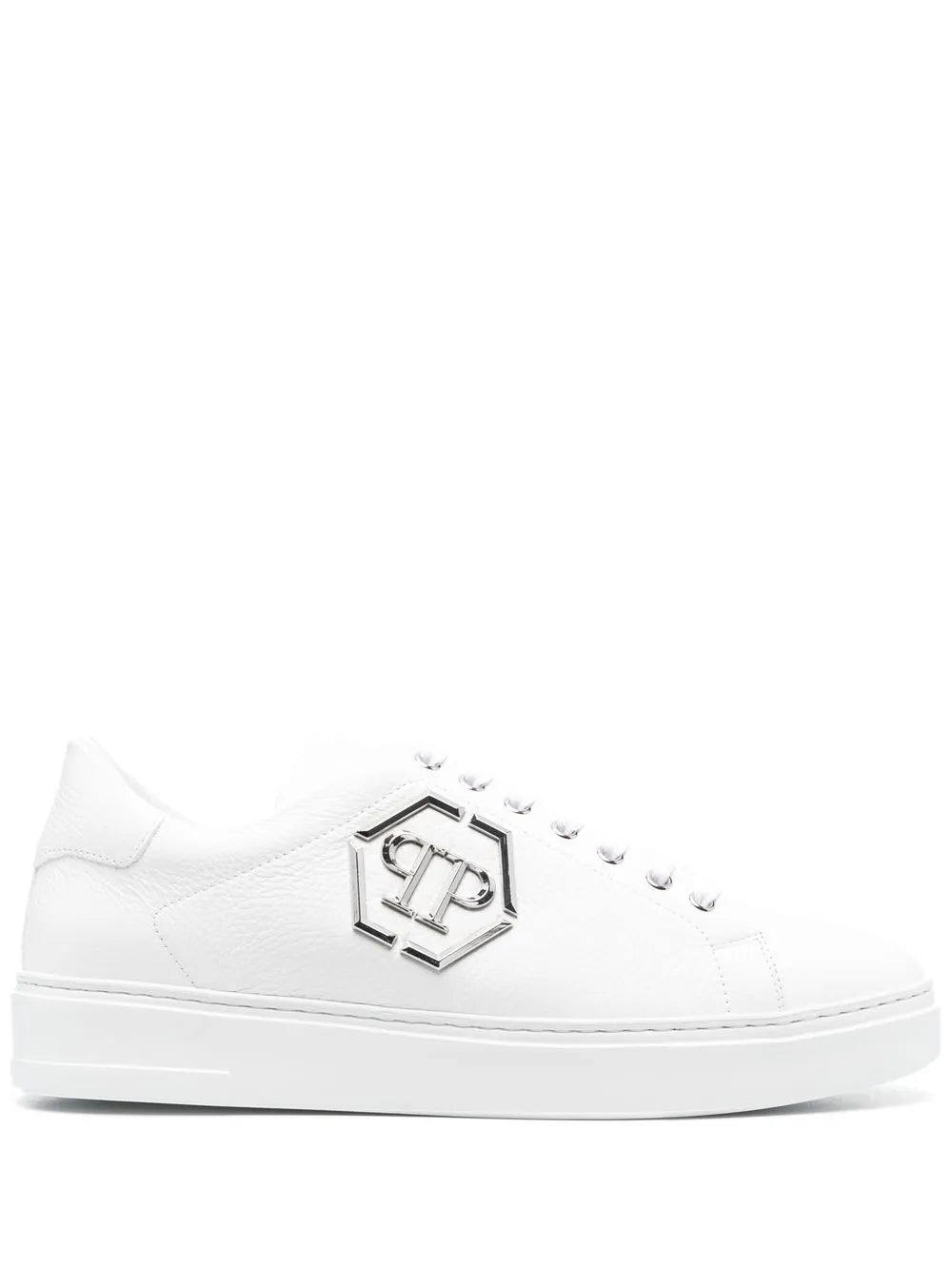 Philipp Plein Leather Low-Top Sneakers