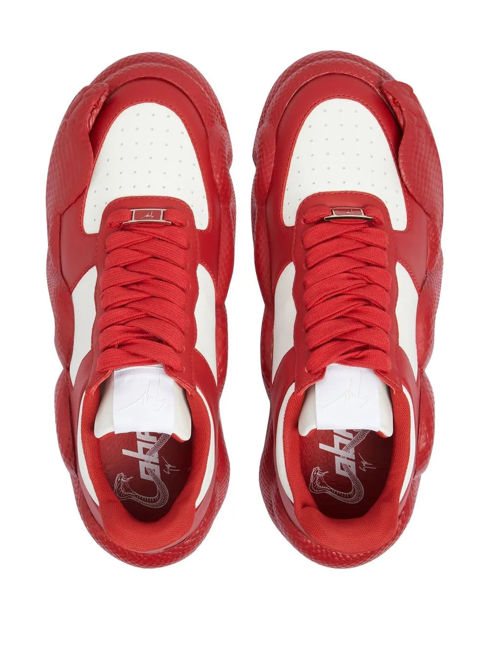 Giuseppe Zanotti Cobras Snake-Trimmed Low-Top Sneakers