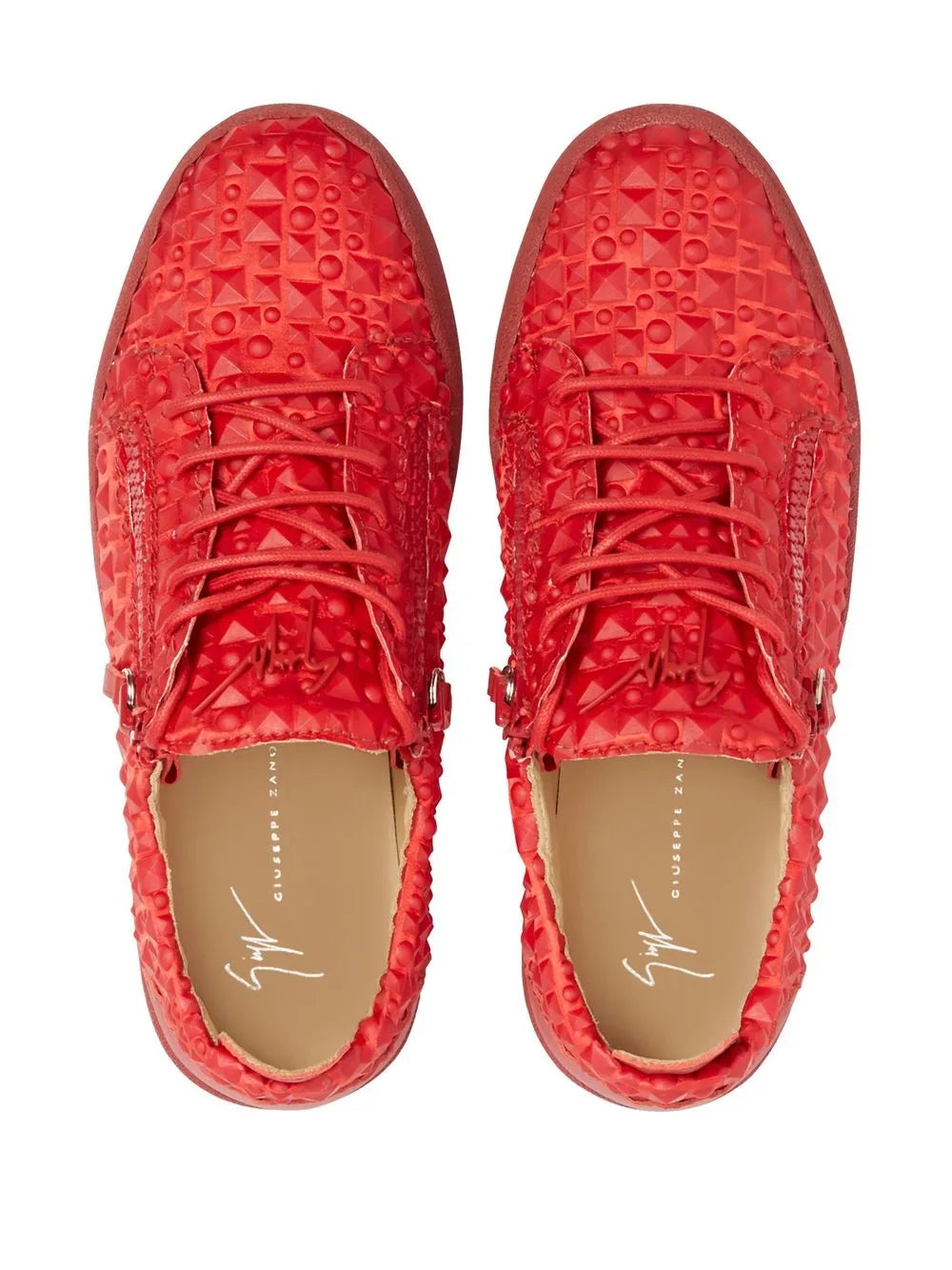 Giuseppe Zanotti Frankie 3D Detailing Double-Zip Low-Top Sneakers
