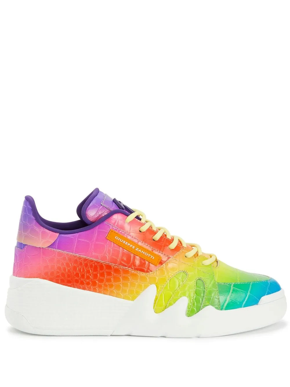 Giuseppe Zanotti Rainbow Crocodile-Effect Sneakers