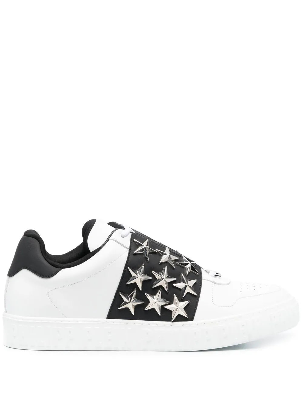 Philipp Plein Leather Star Studded Sneakers