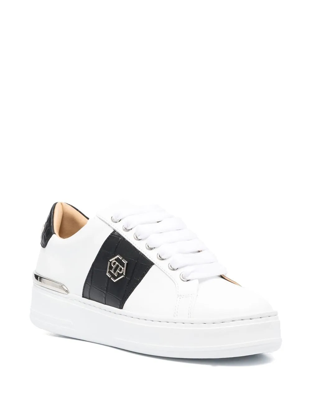 Philipp Plein Leather Logo-Plaque Sneakers