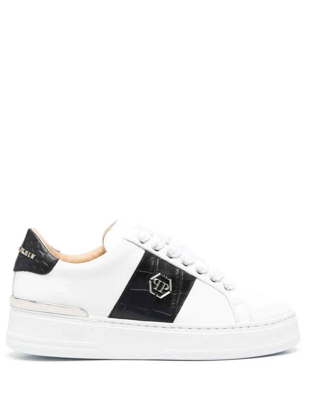Philipp Plein Leather Logo-Plaque Sneakers
