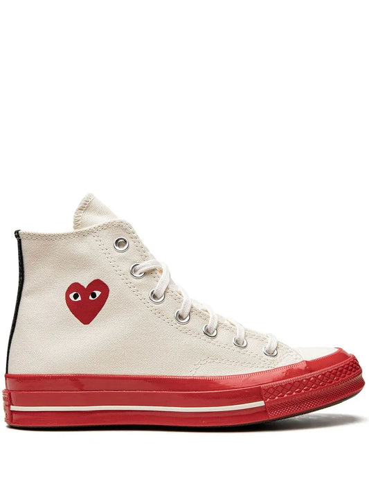Converse X Cdg Play Chuck 70 High Pristine Red Sneakers