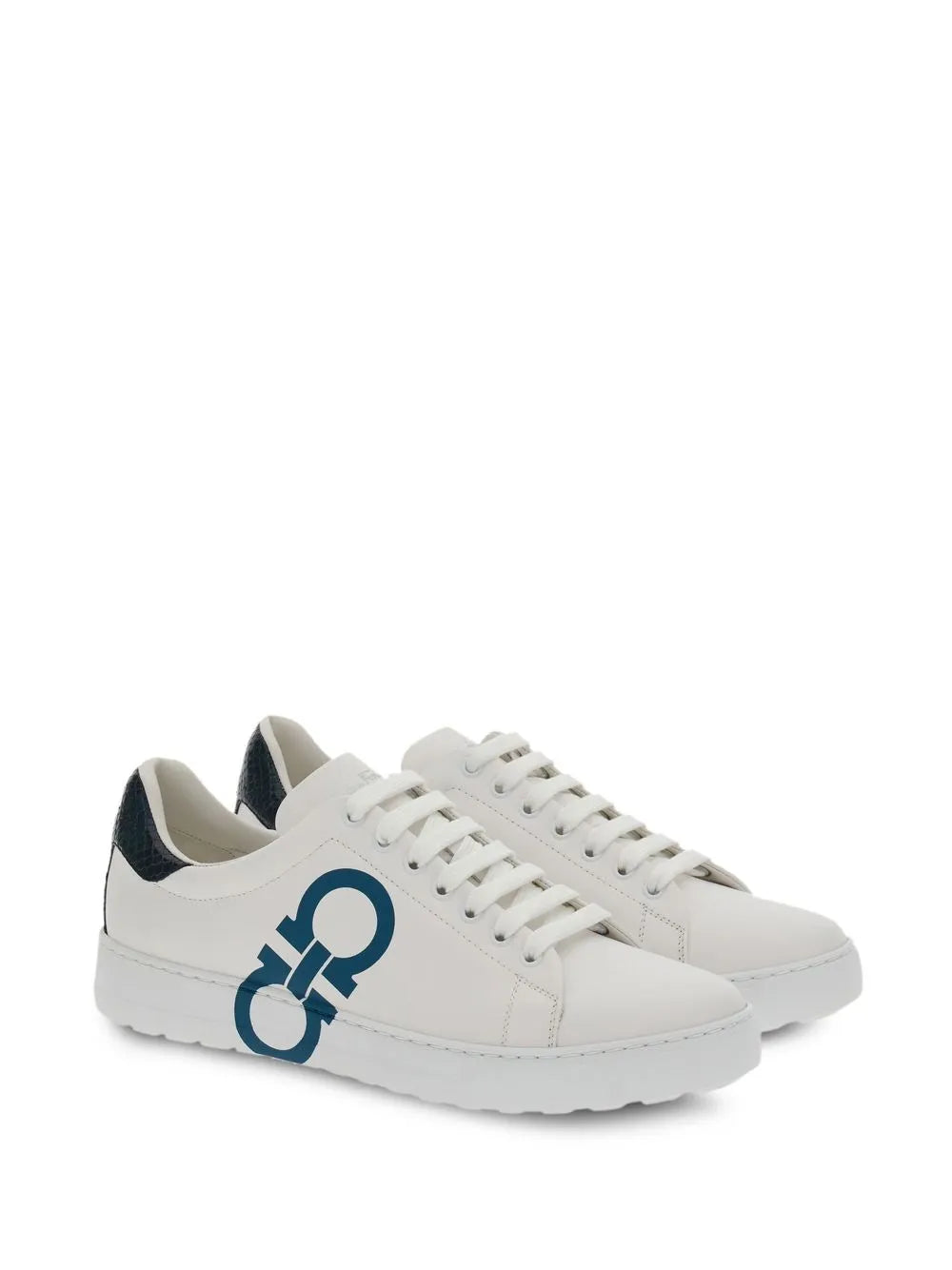 Ferragamo Gancini-Print Low-Top Sneakers