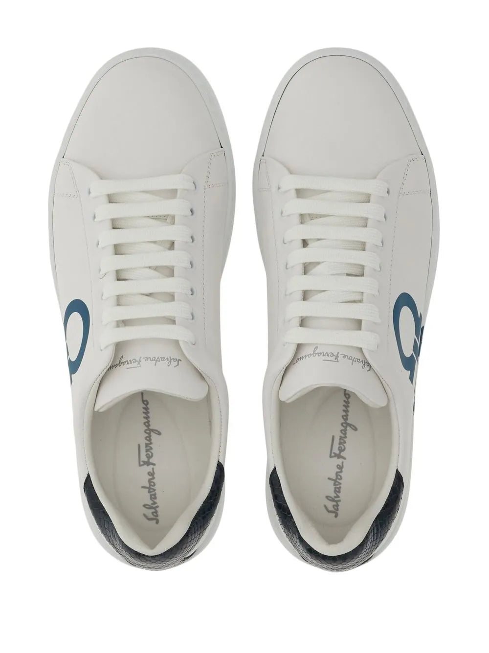 Ferragamo Gancini-Print Low-Top Sneakers