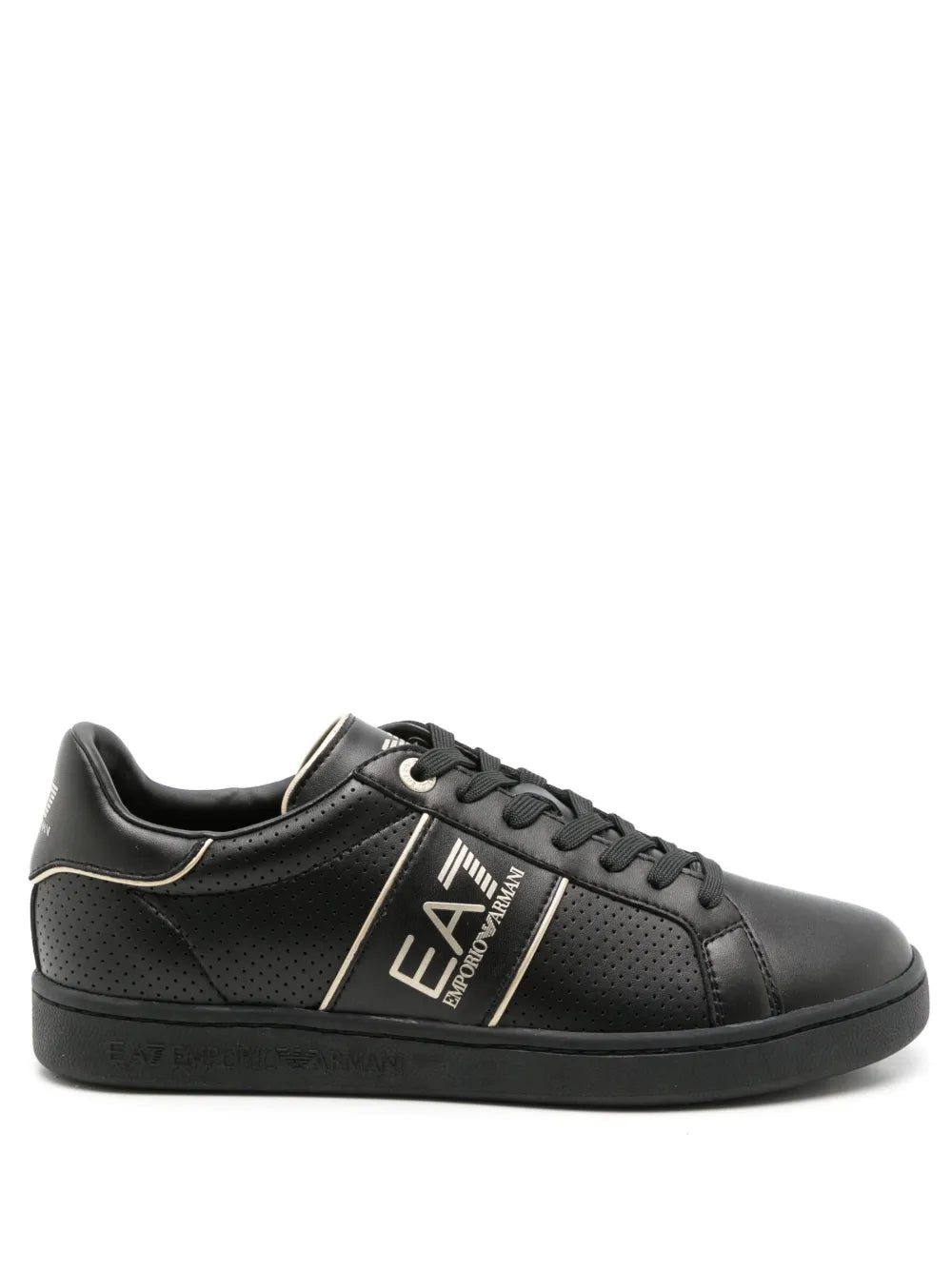 Ea7 Emporio Armani Leather Low-Top Sneakers