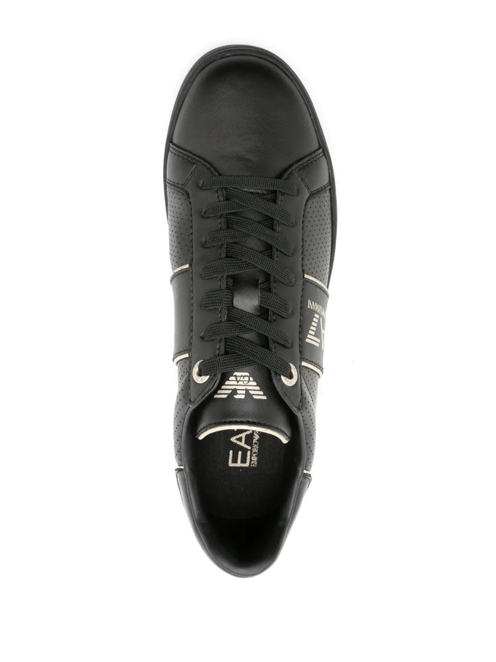 Ea7 Emporio Armani Leather Low-Top Sneakers