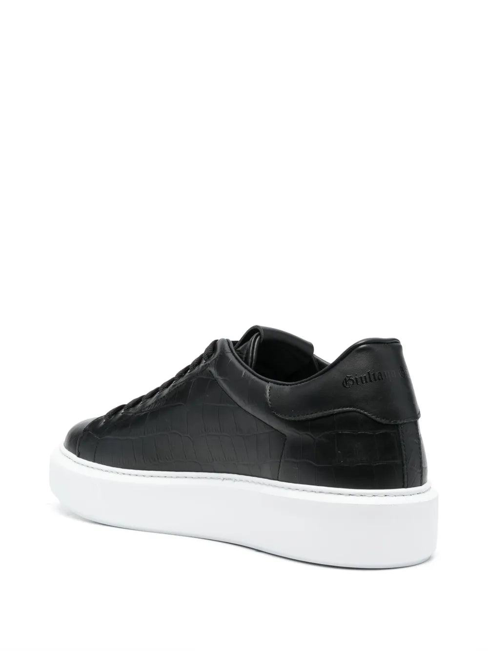 Giuliano Galiano Road Crocodile-Embossed Sneakers