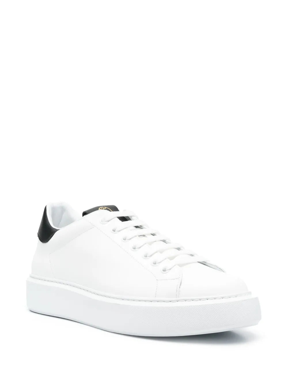 Giuliano Galiano Contrasting-Detail Leather Sneakers