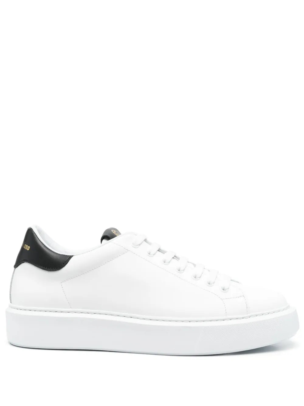 Giuliano Galiano Contrasting-Detail Leather Sneakers
