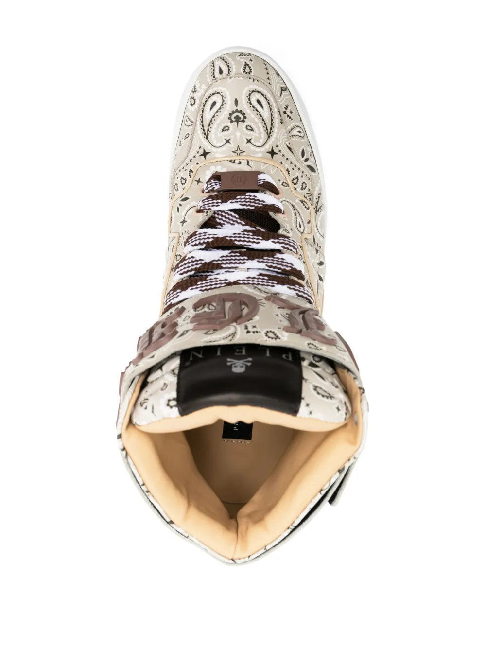 Philipp Plein Paisley-Print Hi-Top Sneakers