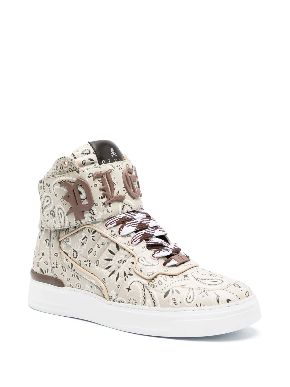 Philipp Plein Paisley-Print Hi-Top Sneakers