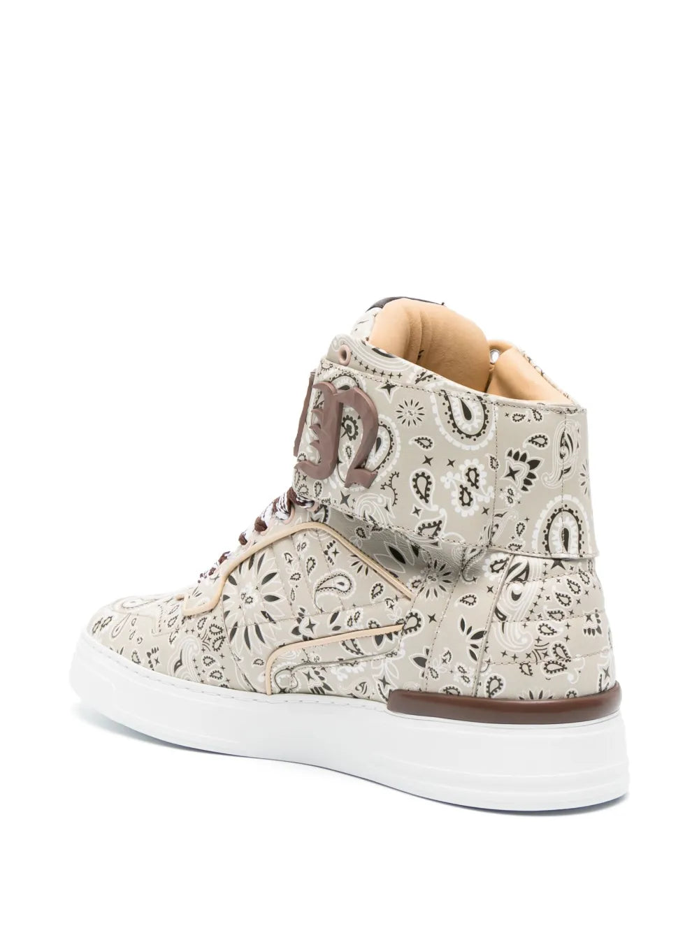 Philipp Plein Paisley-Print Hi-Top Sneakers