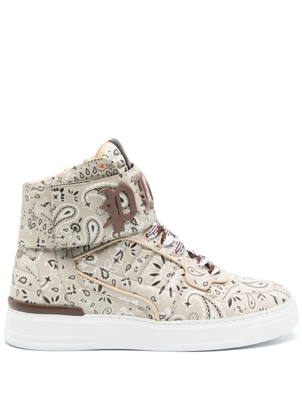 Philipp Plein Paisley-Print Hi-Top Sneakers