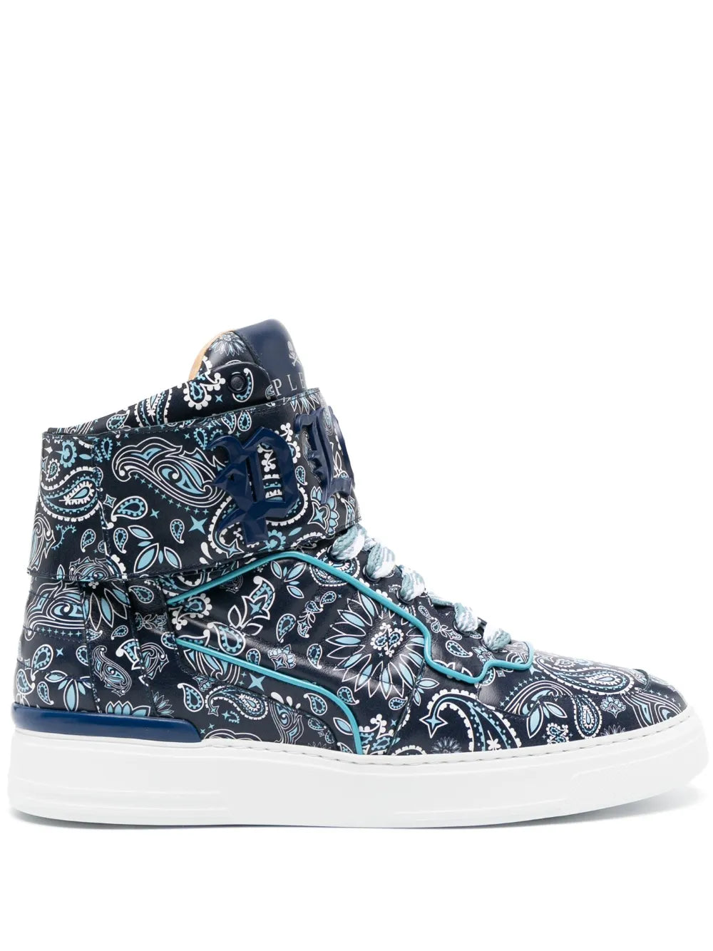 Philipp Plein Paisley-Print Hi-Top Sneakers