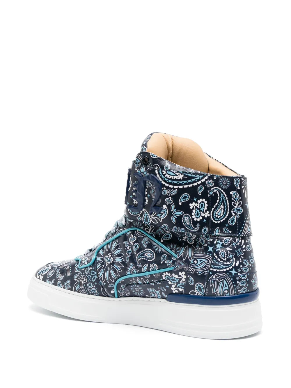Philipp Plein Paisley-Print Hi-Top Sneakers
