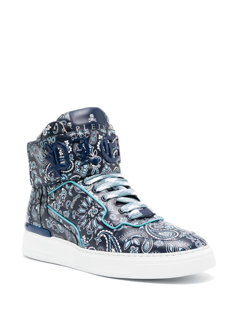Philipp Plein Paisley-Print Hi-Top Sneakers