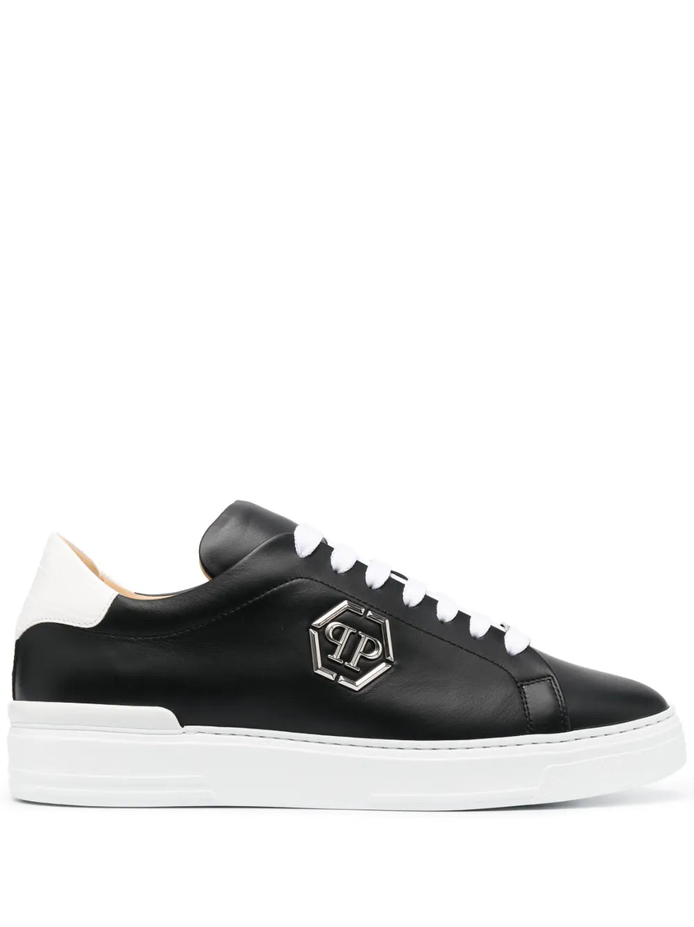 Philipp Plein Logo-Plaque Two-Tone Leather Sneakers