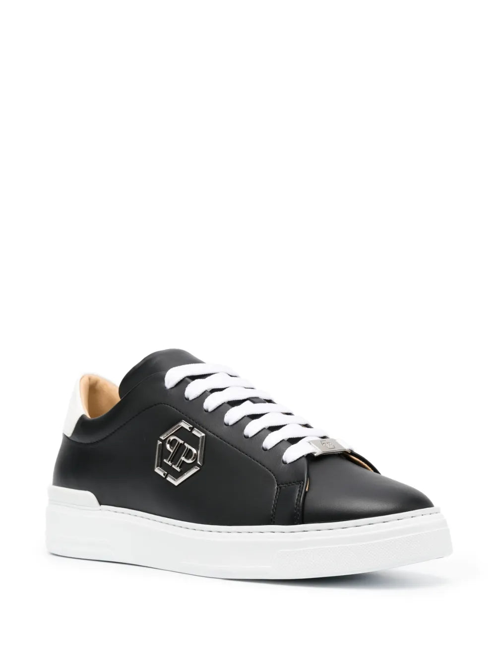 Philipp Plein Logo-Plaque Two-Tone Leather Sneakers