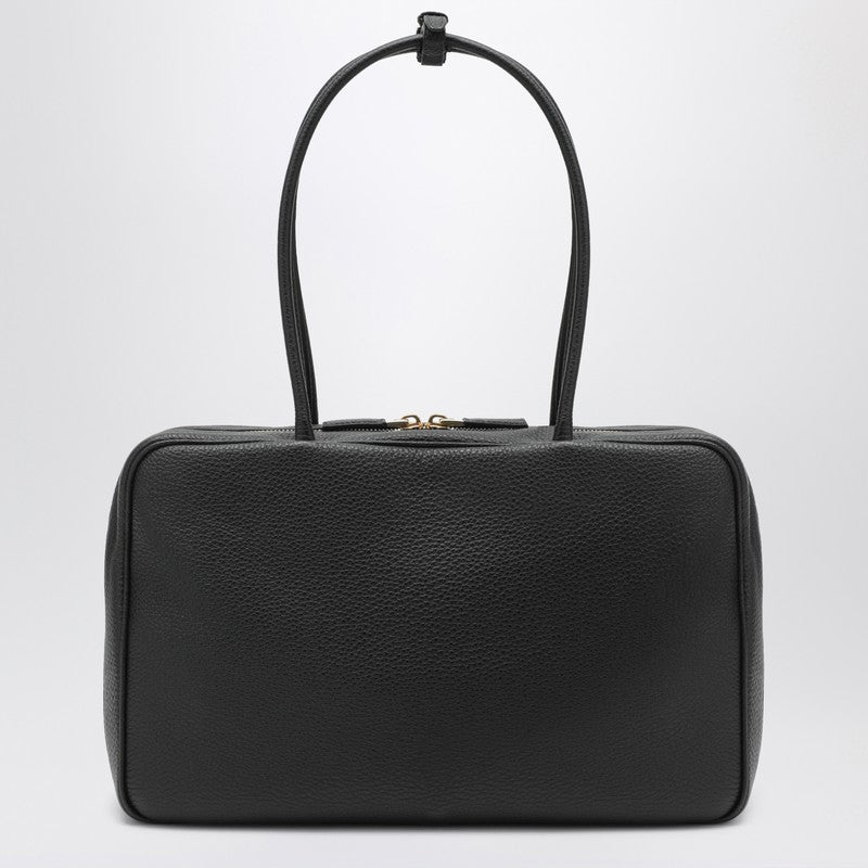 Prada Large Duffle Bag In Black Leather Women